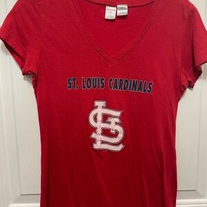 St. Louis Cardinals Red V-Neck T-Shirt